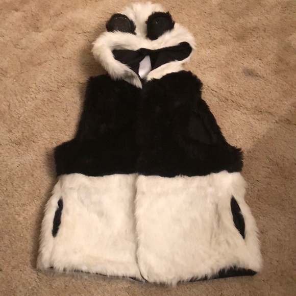 Adult Faux Fur Panda Vest 